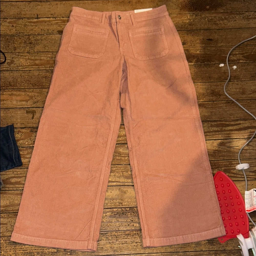 American Eagle Outfitters Pink Wide Leg Jeans